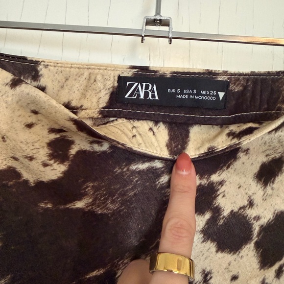 Zara Cow Print Maxi Skirt - Picture 4 of 4
